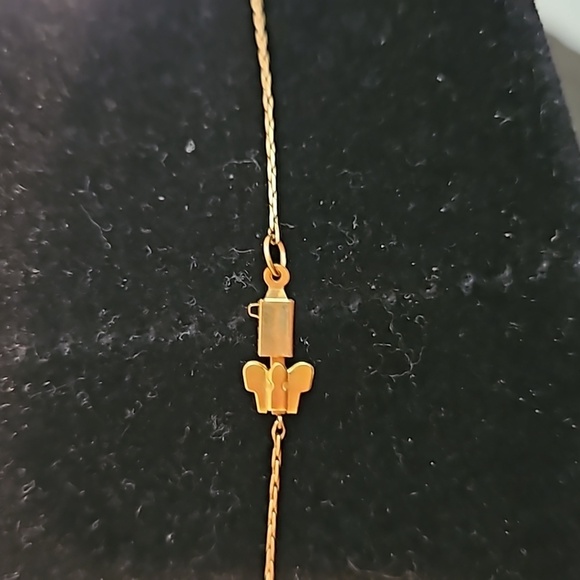 AVON Tiger Eye Heart on 16" Goldtone Chain Necklace. - Picture 6 of 7